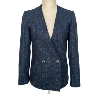 Vintage Gentleman’s Lady Blazer Neon Rainbowcore Double breasted 80's